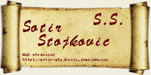 Sotir Stojković vizit kartica